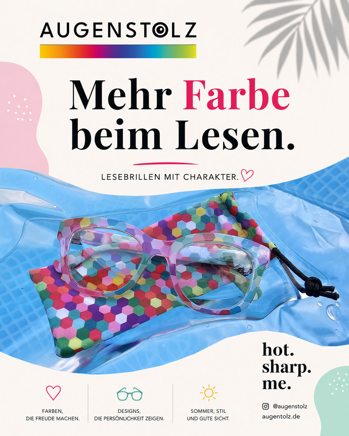 Augenstolz
                Lesebrille Bik Poi mit farbigem Design - Mehr Farbe beim
                Lesen